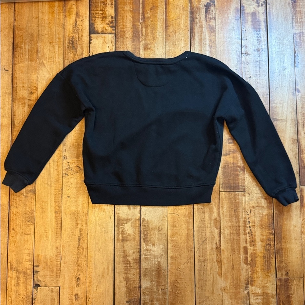 Calvin Klein Black Performance Sweatshirt size 11 to 14 Large crewneck cotton - Picture 4 of 5